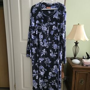 Floral Blue Women's Robe